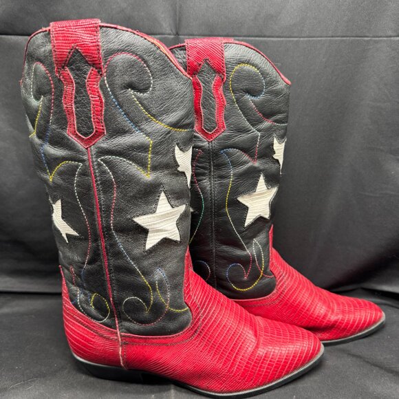 Vintage The Leather Collection Longhorn Western Cowgirl Boots Size 6.5 - Picture 4 of 9